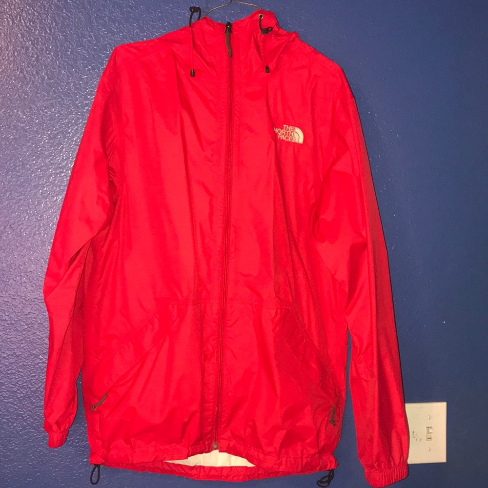 Red North Face Windbreaker Jacket